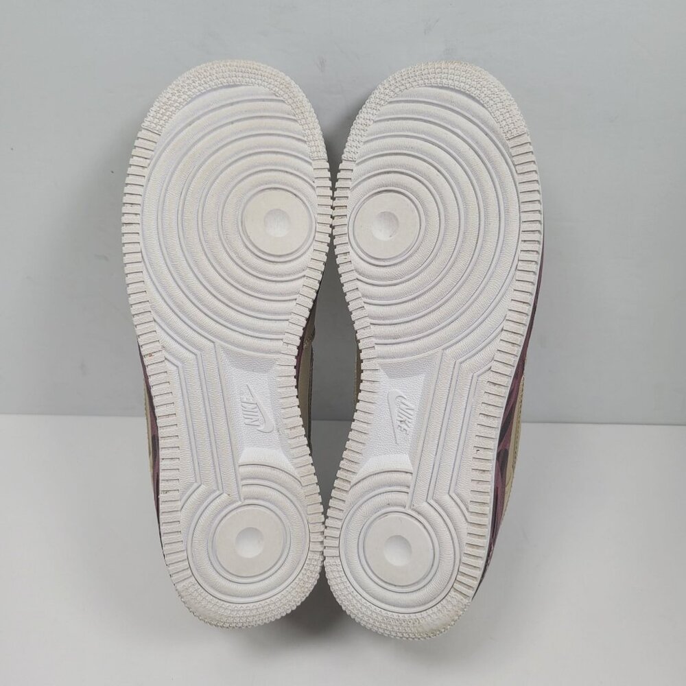 Nike Air Force 1 Premium 07 Women's Burgundy Gold Sneakers 315186-221 US Size 9 - Picture 9 of 10